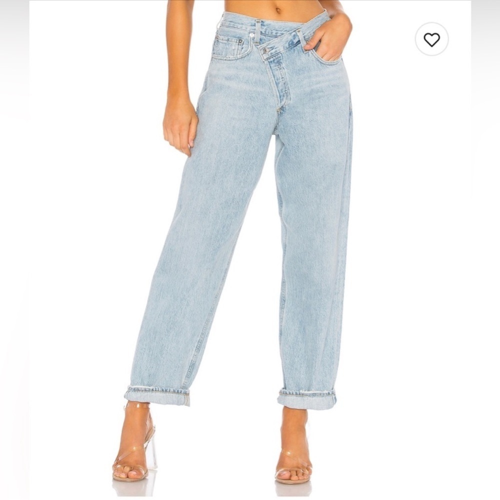 Agolde criss cross upsized jeans in Suburbia 25